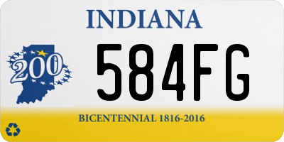 IN license plate 584FG