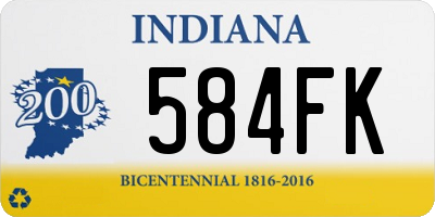 IN license plate 584FK