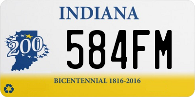 IN license plate 584FM