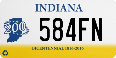 IN license plate 584FN