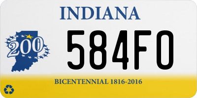 IN license plate 584FO