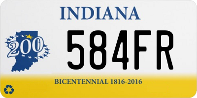 IN license plate 584FR