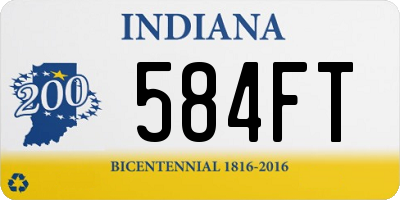 IN license plate 584FT