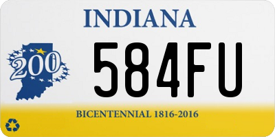 IN license plate 584FU