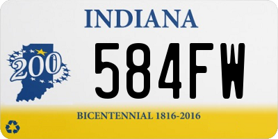 IN license plate 584FW