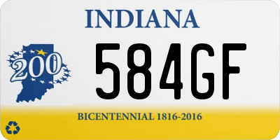 IN license plate 584GF