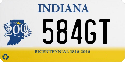 IN license plate 584GT