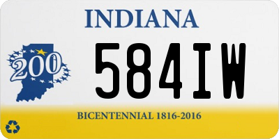 IN license plate 584IW