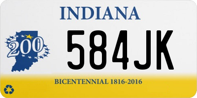 IN license plate 584JK