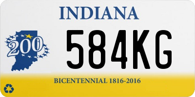 IN license plate 584KG