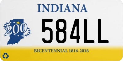 IN license plate 584LL