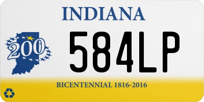 IN license plate 584LP