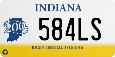 IN license plate 584LS