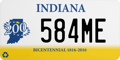 IN license plate 584ME