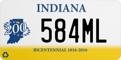 IN license plate 584ML