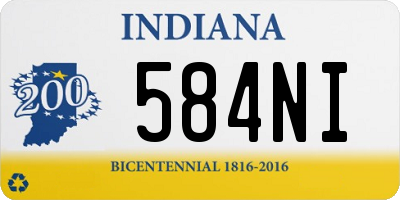 IN license plate 584NI