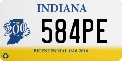 IN license plate 584PE