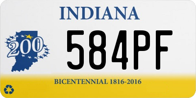 IN license plate 584PF