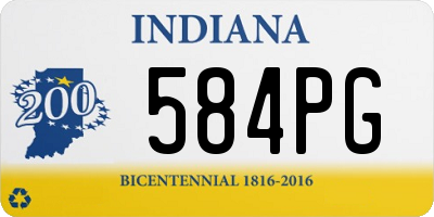 IN license plate 584PG