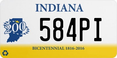 IN license plate 584PI