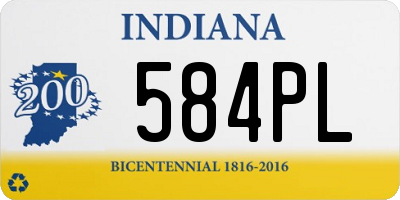 IN license plate 584PL