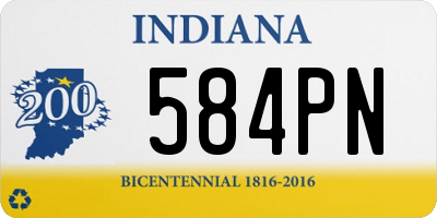 IN license plate 584PN