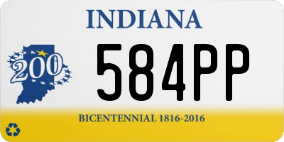 IN license plate 584PP