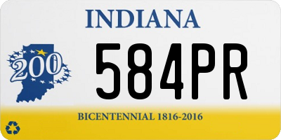 IN license plate 584PR