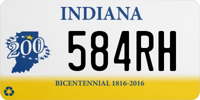 IN license plate 584RH