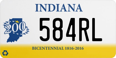 IN license plate 584RL