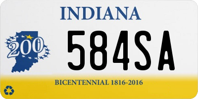 IN license plate 584SA