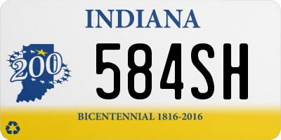 IN license plate 584SH