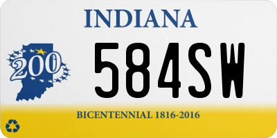 IN license plate 584SW