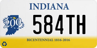 IN license plate 584TH