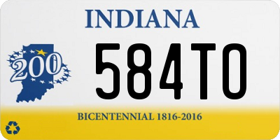 IN license plate 584TO