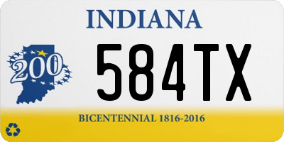 IN license plate 584TX