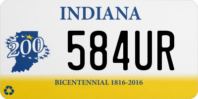 IN license plate 584UR