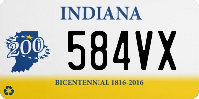 IN license plate 584VX