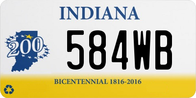 IN license plate 584WB