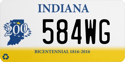 IN license plate 584WG