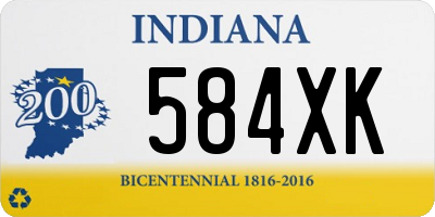 IN license plate 584XK