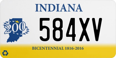 IN license plate 584XV