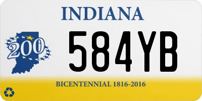 IN license plate 584YB