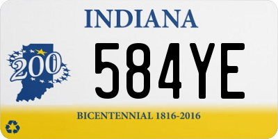 IN license plate 584YE