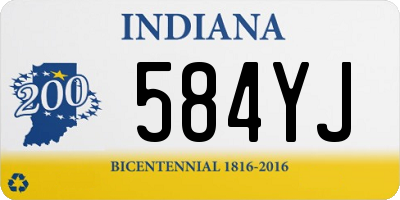 IN license plate 584YJ