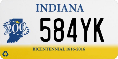 IN license plate 584YK