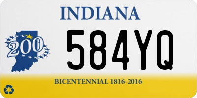 IN license plate 584YQ