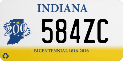 IN license plate 584ZC