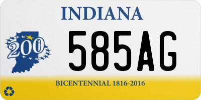 IN license plate 585AG