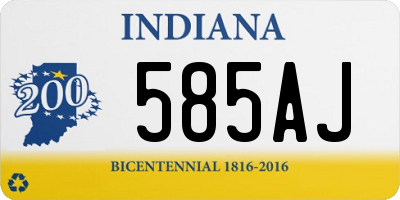 IN license plate 585AJ